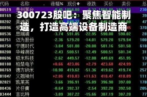 300723股吧：聚焦智能制造，打造高端设备制造商