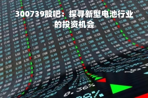 300739股吧：探寻新型电池行业的投资机会