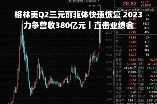 格林美Q2三元前驱体快速恢复 2023力争营收380亿元｜直击业绩会