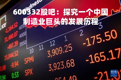 600332股吧：探究一个中国制造业巨头的发展历程
