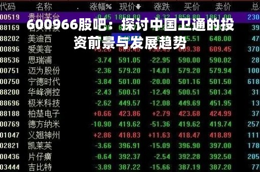 600966股吧：探讨中国卫通的投资前景与发展趋势