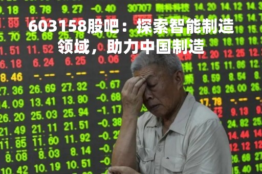 603158股吧：探索智能制造领域，助力中国制造