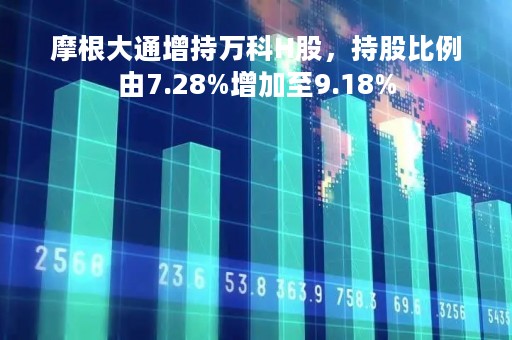摩根大通增持万科H股，持股比例由7.28%增加至9.18%