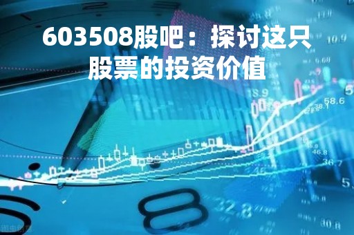 603508股吧：探讨这只股票的投资价值