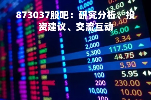 873037股吧：研究分析、投资建议、交流互动
