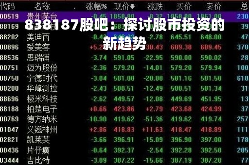 838187股吧：探讨股市投资的新趋势