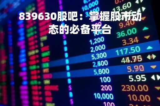 839630股吧：掌握股市动态的必备平台