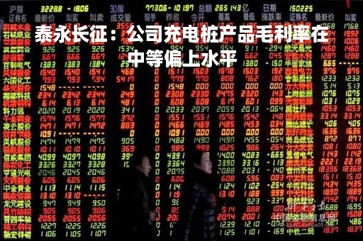 泰永长征：公司充电桩产品毛利率在中等偏上水平