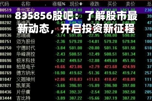 835856股吧：了解股市最新动态，开启投资新征程