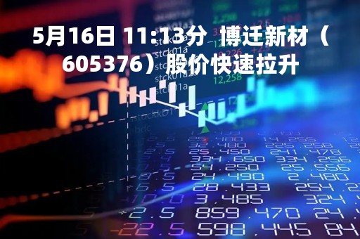 5月16日 11:13分  博迁新材（605376）股价快速拉升