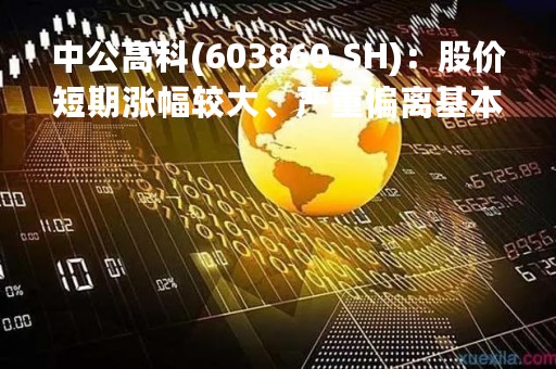 中公高科(603860.SH)：股价短期涨幅较大、严重偏离基本面    不涉及基建、云计算等业务和产品