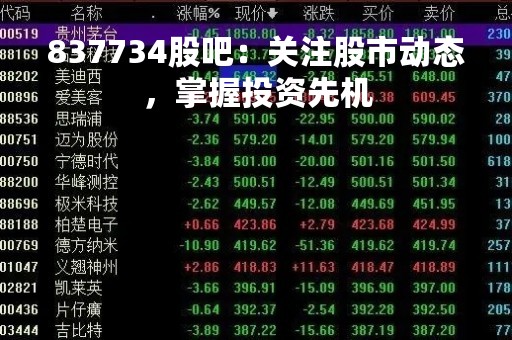 837734股吧：关注股市动态，掌握投资先机