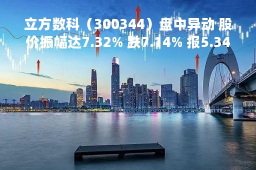 立方数科（300344）盘中异动 股价振幅达7.32% 跌7.14% 报5.34元（05-16）
