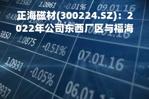 正海磁材(300224.SZ)：2022年公司东西厂区与福海厂区仍处于产能建设爬坡期