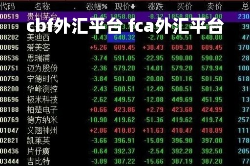 cbf外汇平台 fca外汇平台