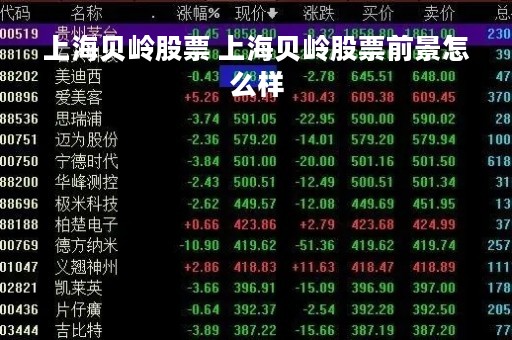 上海贝岭股票 上海贝岭股票前景怎么样