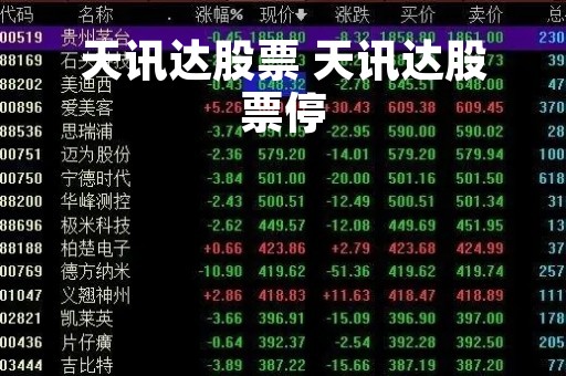 天讯达股票 天讯达股票停