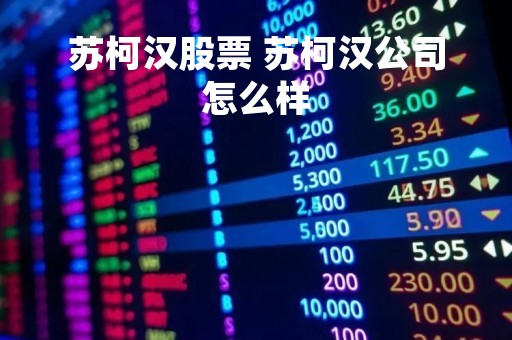 苏柯汉股票 苏柯汉公司怎么样