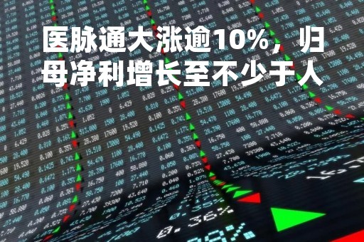 医脉通大涨逾10%，归母净利增长至不少于人民币1亿元