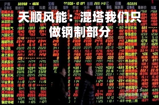 天顺风能：混塔我们只做钢制部分