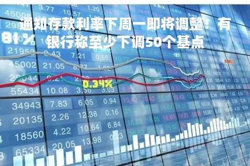 通知存款利率下周一即将调整！有银行称至少下调50个基点