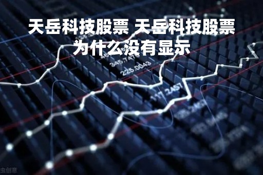 天岳科技股票 天岳科技股票为什么没有显示