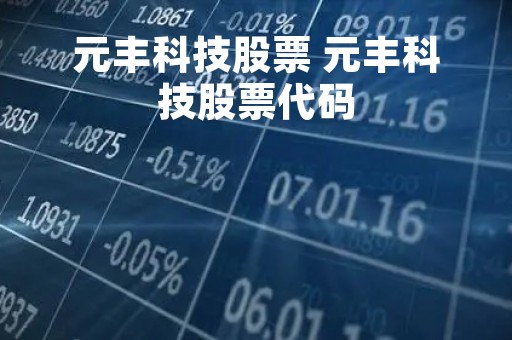 元丰科技股票 元丰科技股票代码