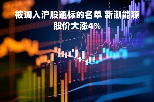 被调入沪股通标的名单 新潮能源股价大涨4%