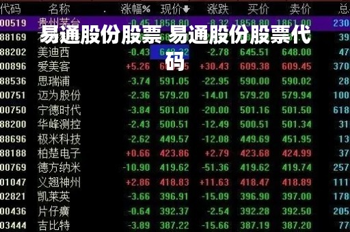 易通股份股票 易通股份股票代码