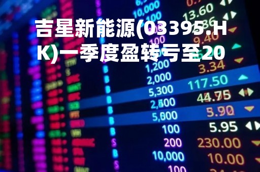 吉星新能源(03395.HK)一季度盈转亏至209.64万加元