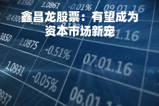 鑫昌龙股票：有望成为资本市场新宠