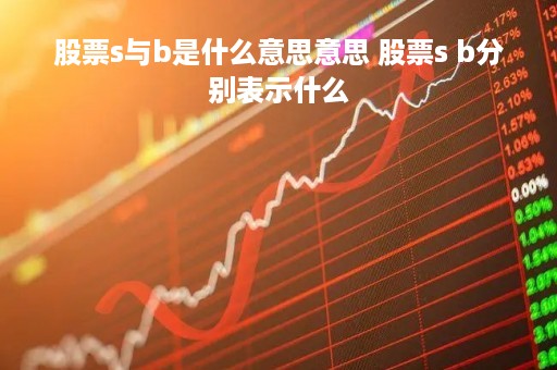 股票s与b是什么意思意思 股票s b分别表示什么