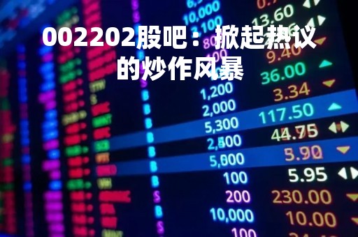 002202股吧：掀起热议的炒作风暴