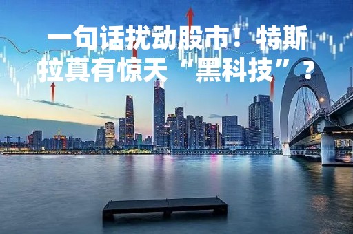 一句话扰动股市！特斯拉真有惊天“黑科技”？