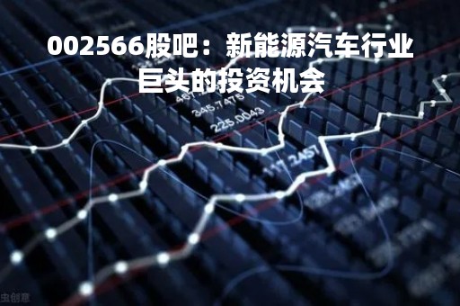 002566股吧：新能源汽车行业巨头的投资机会