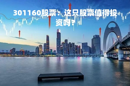301160股票：这只股票值得投资吗？
