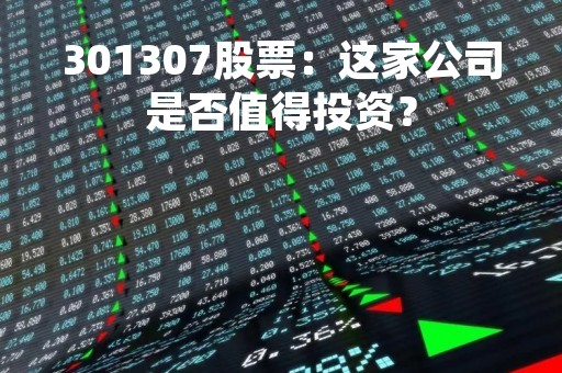 301307股票：这家公司是否值得投资？