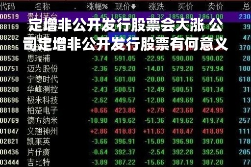 定增非公开发行股票会大涨 公司定增非公开发行股票有何意义 定增非公开发行股票会大涨 公司定增非公开发行股票有何意义