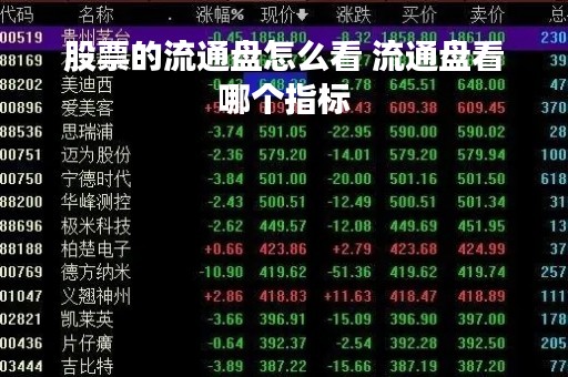 股票的流通盘怎么看 流通盘看哪个指标