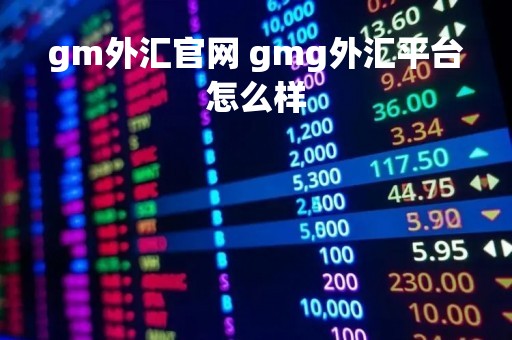 gm外汇官网 gmg外汇平台怎么样