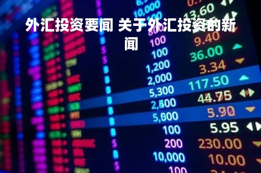 外汇投资要闻 关于外汇投资的新闻