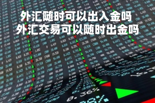 外汇随时可以出入金吗 外汇交易可以随时出金吗
