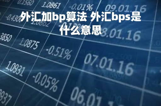 外汇加bp算法 外汇bps是什么意思