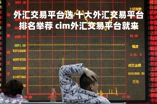 外汇交易平台选 十大外汇交易平台排名举荐 cim外汇交易平台就来