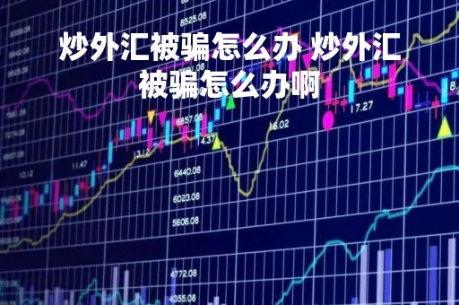 炒外汇被骗怎么办 炒外汇被骗怎么办啊