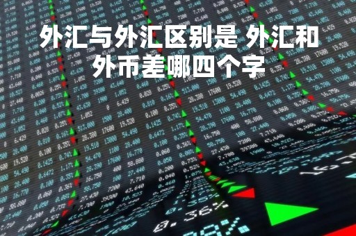 外汇与外汇区别是 外汇和外币差哪四个字