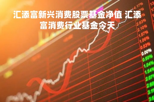 汇添富新兴消费股票基金净值 汇添富消费行业基金今天 汇添富新兴消费股票基金净值 汇添富消费行业基金今天