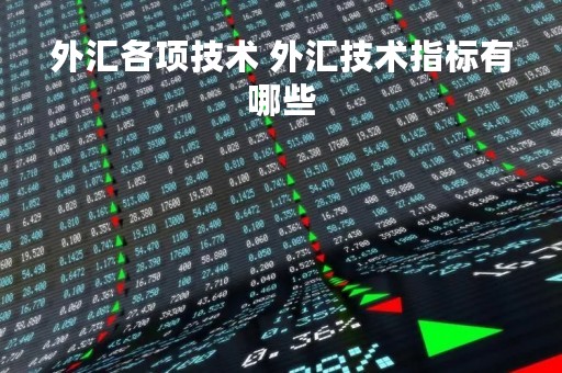 外汇各项技术 外汇技术指标有哪些