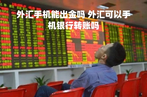 外汇手机能出金吗 外汇可以手机银行转账吗