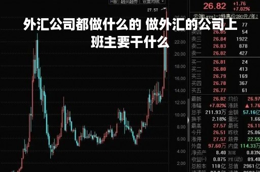 外汇公司都做什么的 做外汇的公司上班主要干什么